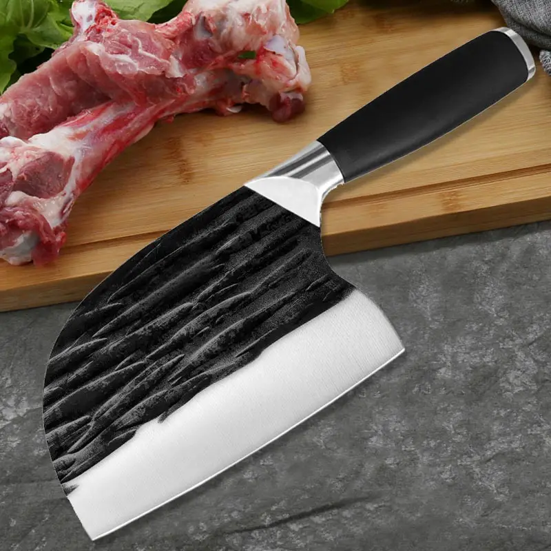 

Professional Butcher Meat Cleaver Knife Hande Forged Chopping Knives Stainless Steel Slaughtering Slicing Cutting Kitchen Knife