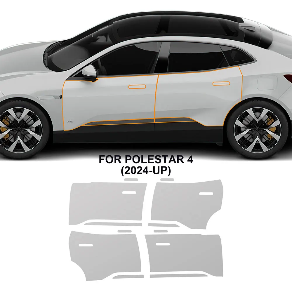 For Polestar 4 2024 2025 TPU Bumper Hood Scratch-Resistant Self-Healing Paint Protection Film Invisible Pre-cut PPF ﻿Kit
