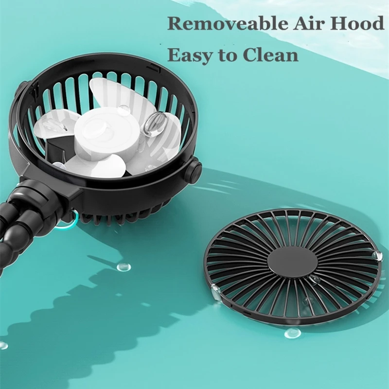 Desktop Stroller Octopus Fan With Detachable Tripod USB Rechargeable Portable Hanging Adjustable Cool Fans For Crib Dormitory