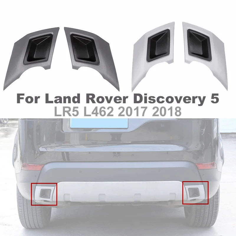 

2pcs Car Tail Throat Exhaust Plate Protection Cover Trim For Land Rover Discovery 5 S/SE/HSE LR5 L462 2017 2018 Car Accessories