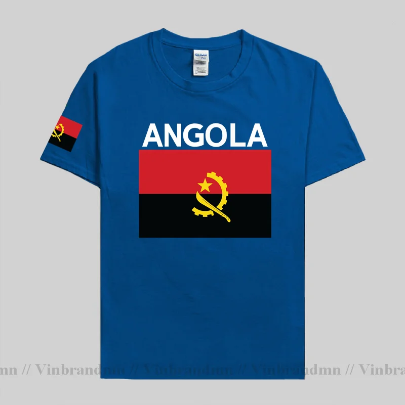 Republic of Angola Angolan mens t shirt 2022 jerseys nation team tshirt 100% cotton t-shirt gyms clothing tees country flags AGO