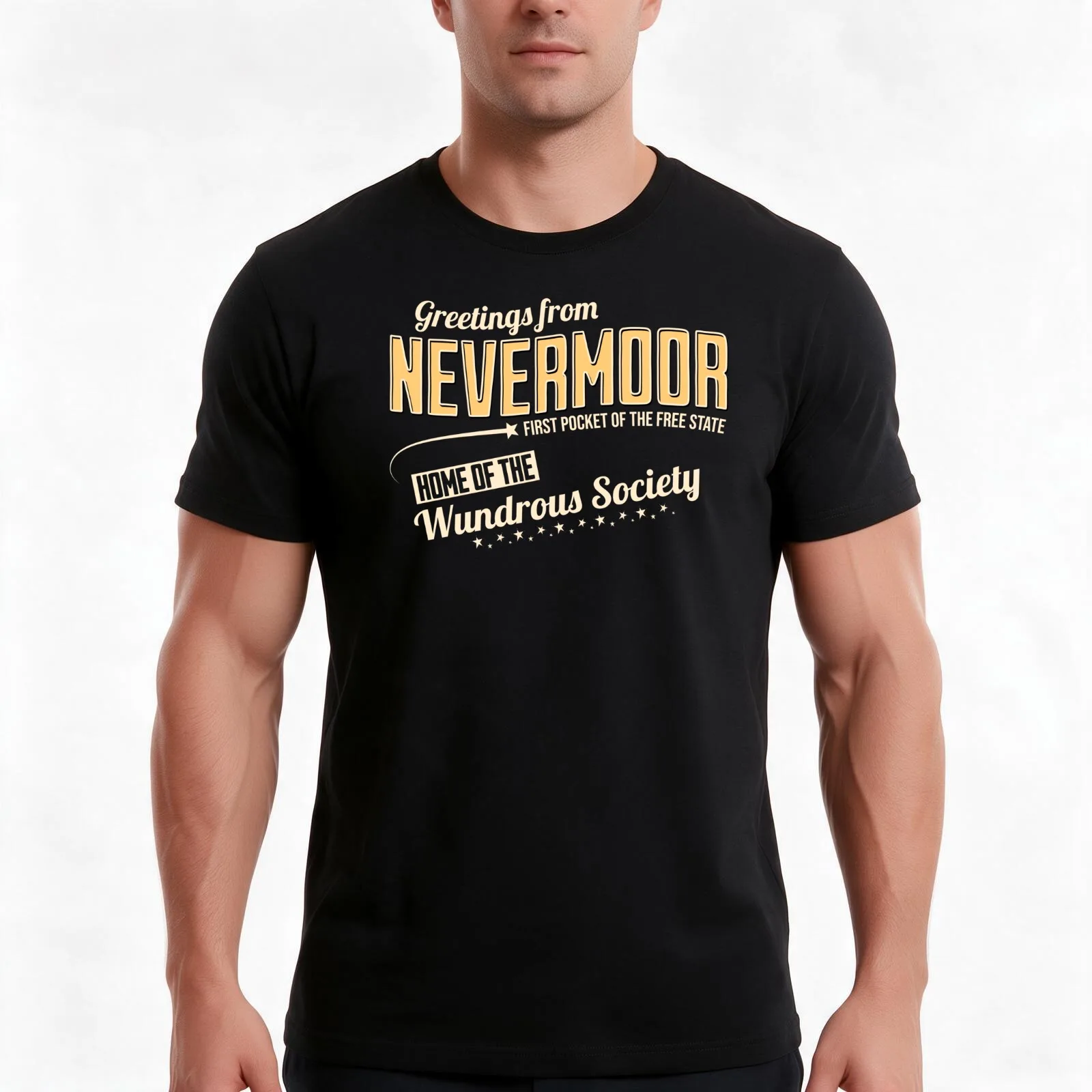 Greetings From Nevermoor T-Shirt Summer Casual Cotton Tee Oversized Streetwear Tops Vintage Graphic Print Unisex Men Women
