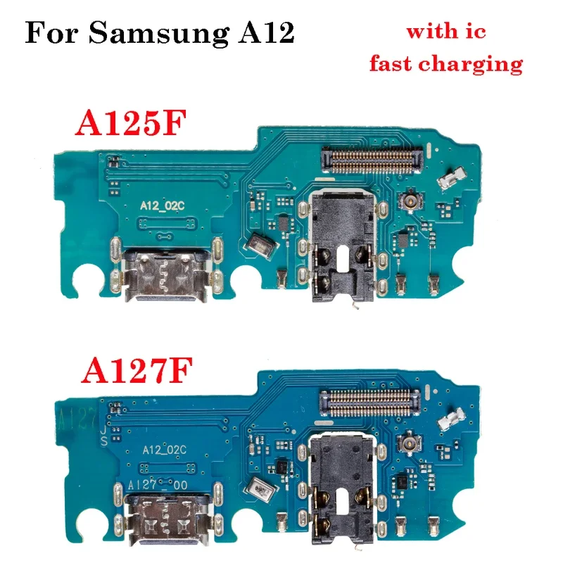 Fast Charging Port Flex For Samsung Galaxy A12 A125F A12 Nacho A127F USB Doct Connector Charger Board Flex With ic Repair Parts