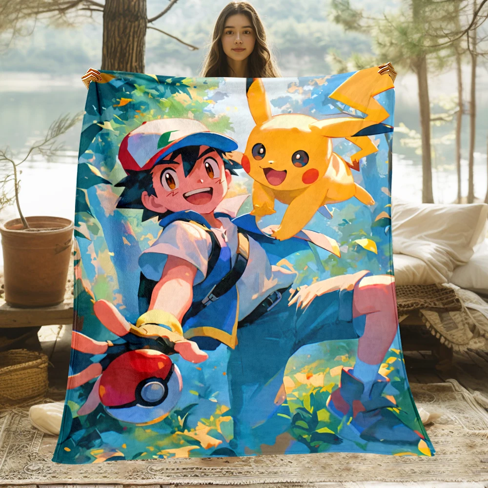 Pikachu and its friends blanket. Four seasons blanket.for sofa, beds, living room, travel picnic blanket gifts