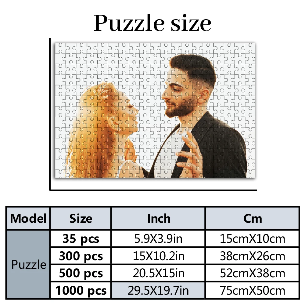35/300/500/1000pcs Personalized Custom Photo Puzzle Customize Parent-Child Interactive Diy Assemble Game Toy view 2