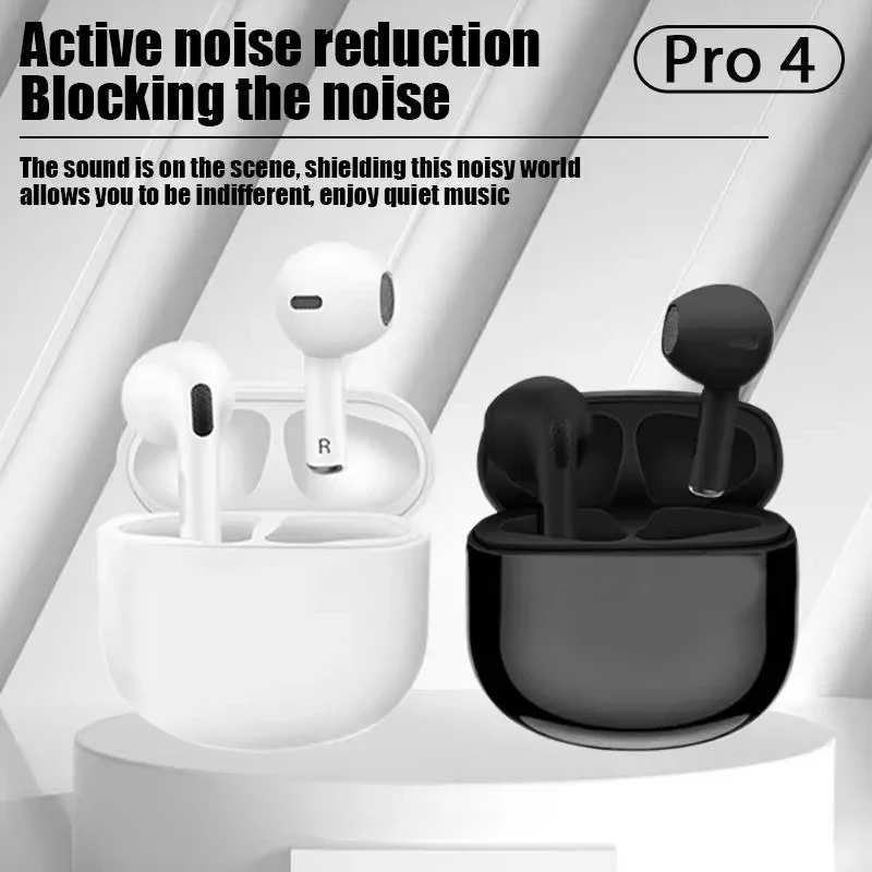 

Pro4 TWS Bluetooth Earphone 9D Stereo Wireless Headphone In-Ear HiFi Earbud HandsFree Headset With Microphone =