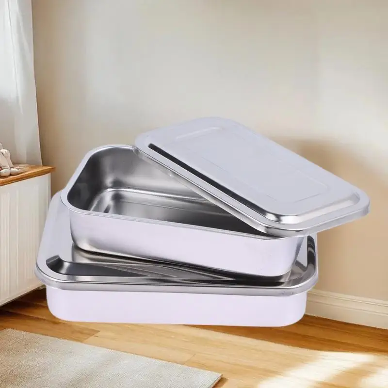 Dental Tray Surgical Nursing Lid Medical Equipment Steriliser Container For Dentist Storage Box Stainless Steel Instrument
