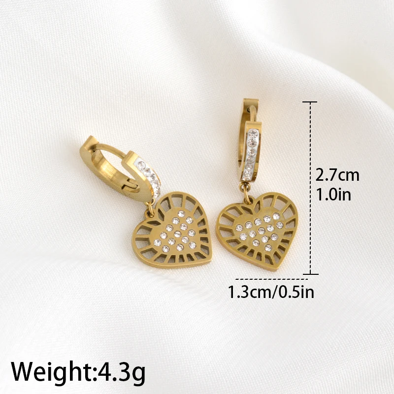 CHARMOMENT Hoop Golden Zircon Hanging Luxury Stainless Steel Piercing Earrings for Women Luxury Quality Jewelry Wedding Gifts