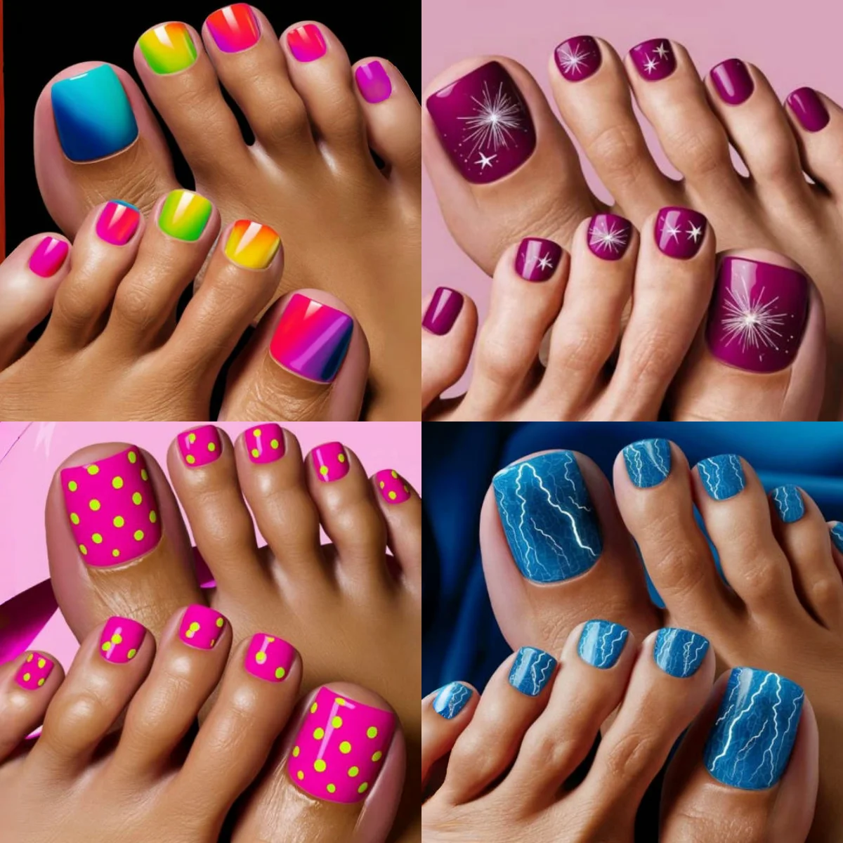 

Toenail nail patch set for spring and Summer, 96 or 216 pieces of nail patch set, mixed and matched fashionable nail patches