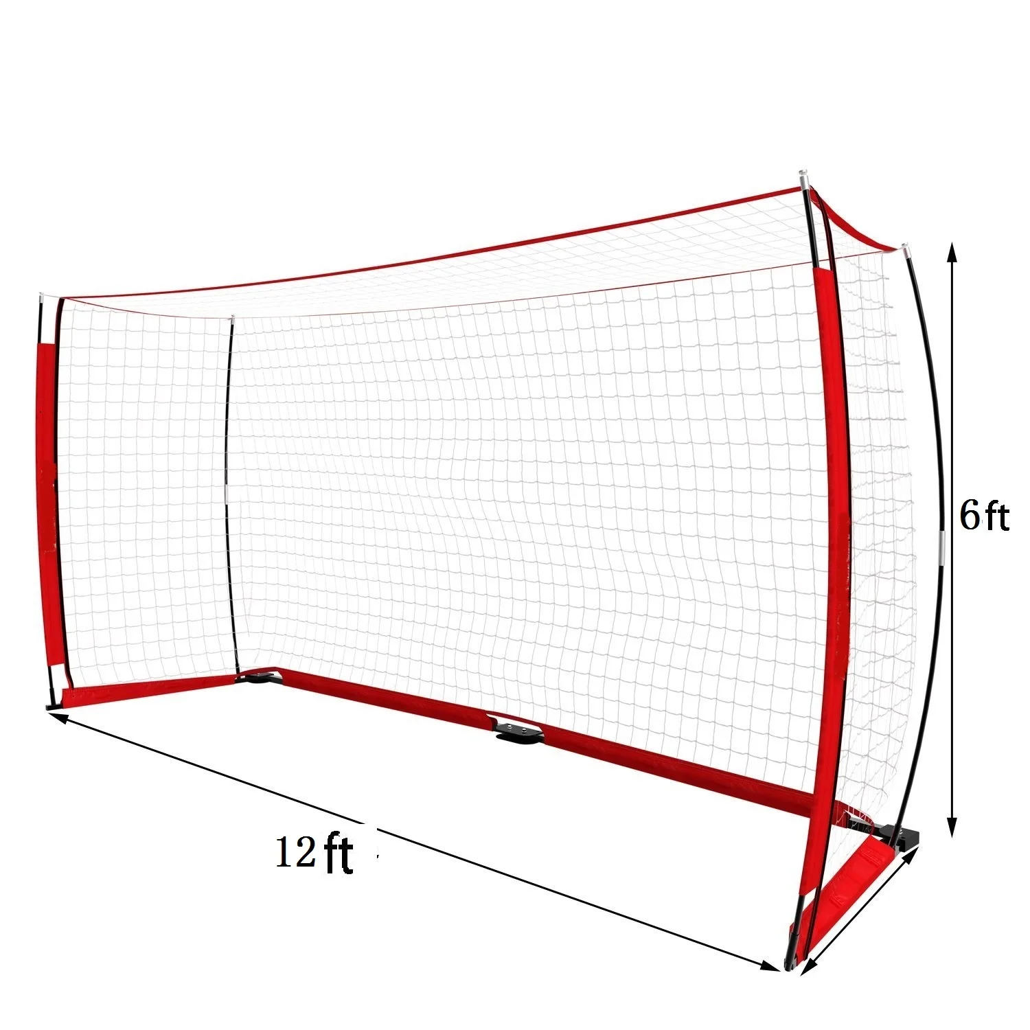 1 rete da calcio, porta da calcio portatile 12 x 6 piedi, robusta e resistente, con borsa per il trasporto, ideale per bambini e adulti 2025