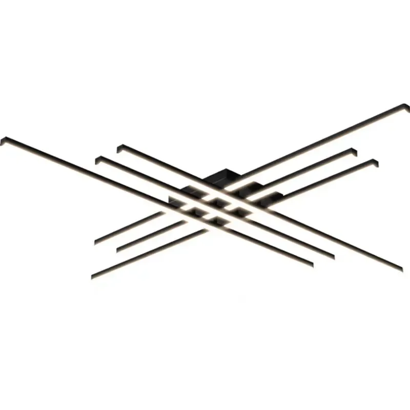 Nordic Style Ceiling Light Modern Linear Chandelier for Living Room Dining Room Bedroom Hallway High End Main Lighting