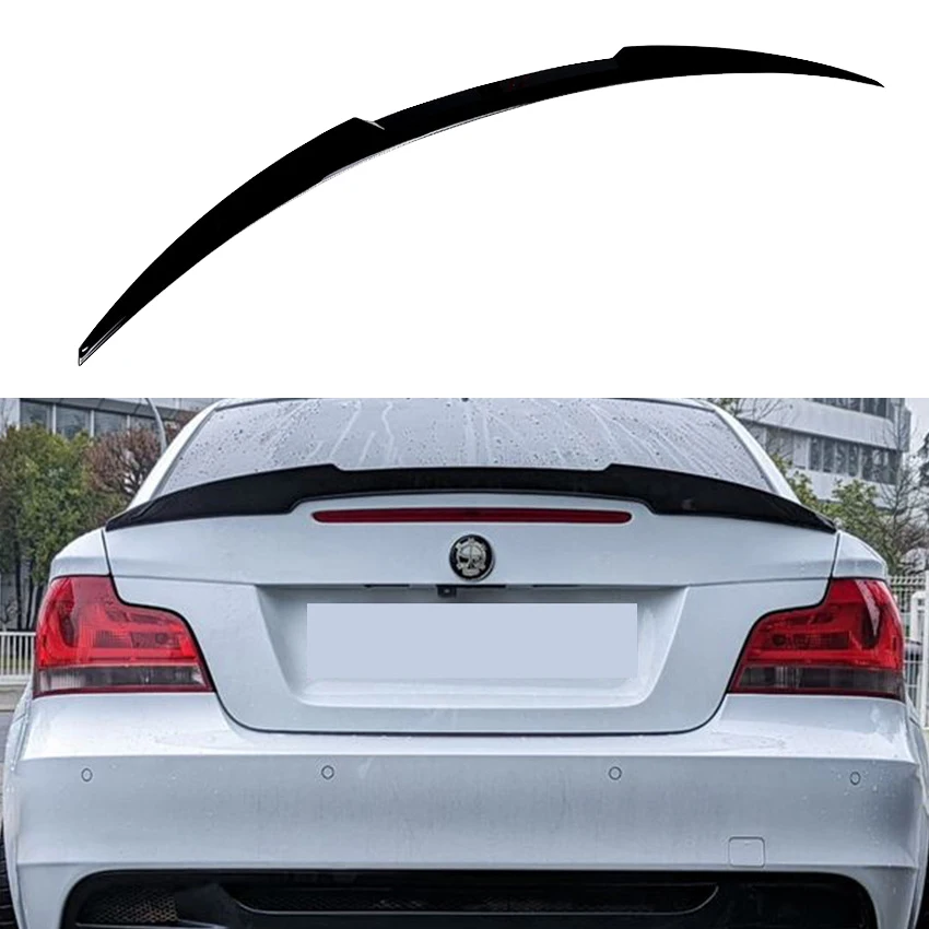 

2005 To 2011 For Bmw 1 Series E82 E88 Coupe Spoiler Rear Roof Trunk Boot Lip Wing By Glossy Black Carbon Fiber High Quality ABS