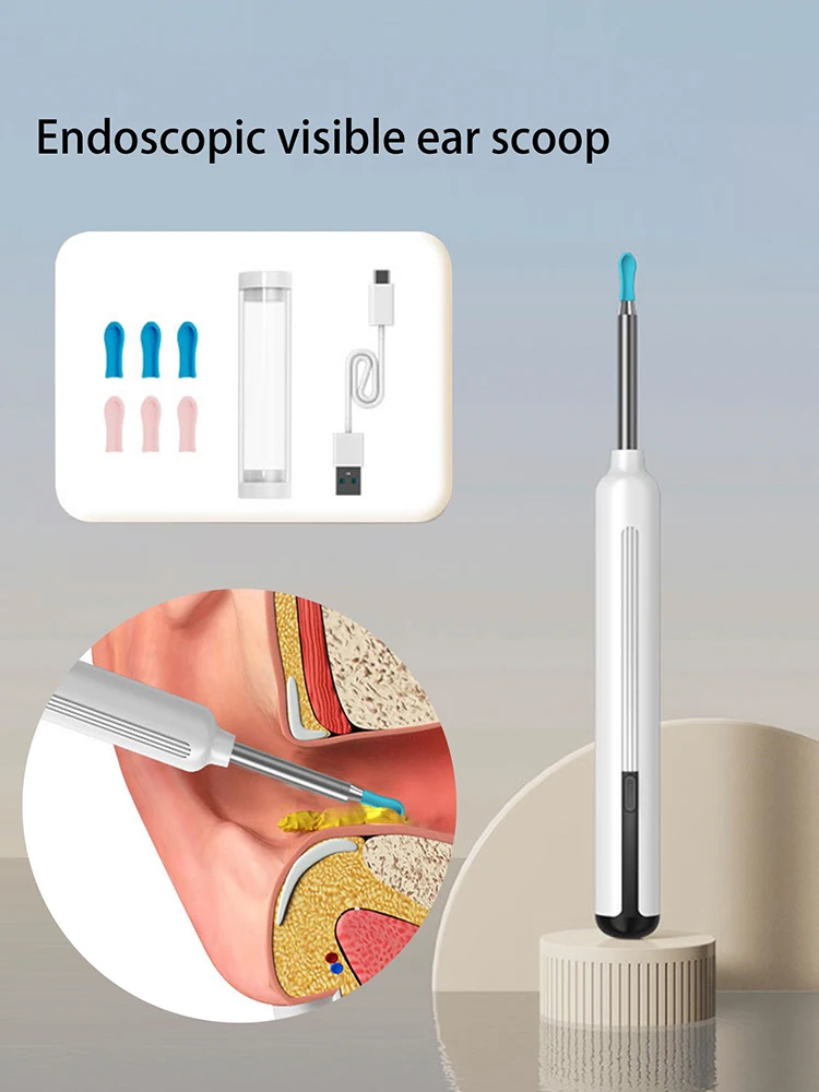 Endoscopic visual intelligent ear scooper ear digger, wireless WIFI endoscopic ear cleanser