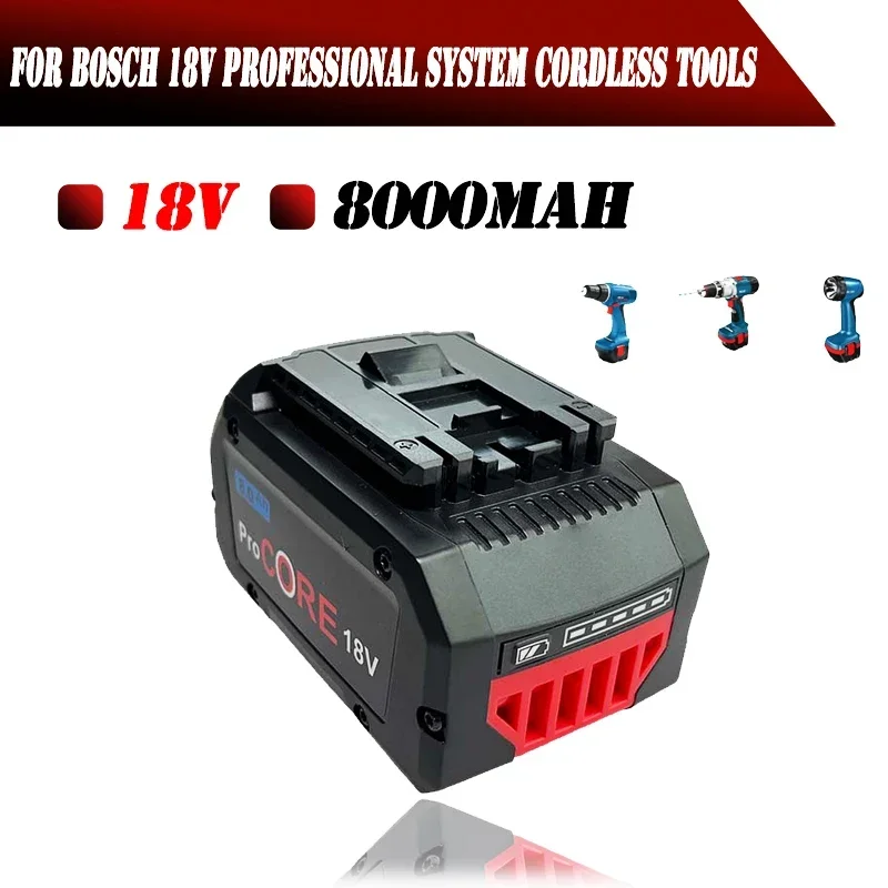 

2024 NEW 8000mah 18V Power Tool Replaceable Battery Is Suitable for Bosch Various Bosch Models