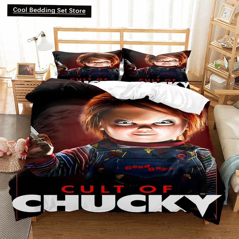 

Horrible Movie Child's Play Duvet Cover Set America Bedspread Single King Queen Full Size Soft Polyester Bedding Set Adult Teens