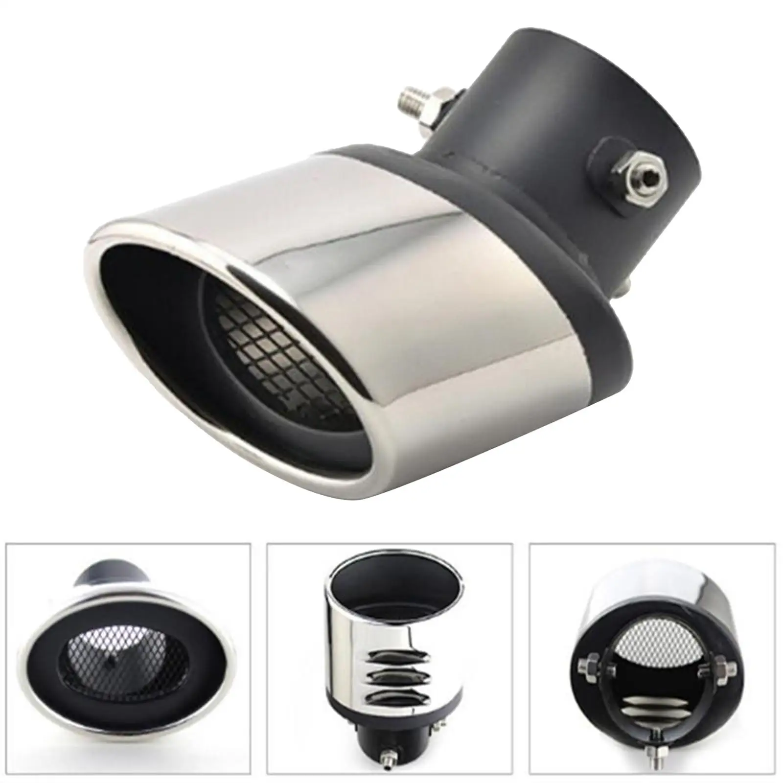 Stainless Steel Exhaust Tip Round Muffler Cutout Tailpipe Durable Pipe End for Mazda 5 6 BYD S6 Cruze