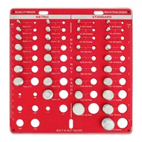 Aluminum Alloy Bolt Nut Gauge for Workshop Garage 34 Holes Bolt Size Thread Gauge Multifunctional Nut Bolt Thread Checker
