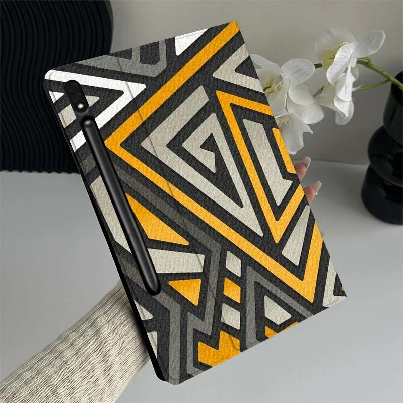 

Чехол для планшета с геометрическим треугольным абстрактным рисунком для Samsung Galaxy Tab S7 S8 S9 S10 FE Lite, подарок