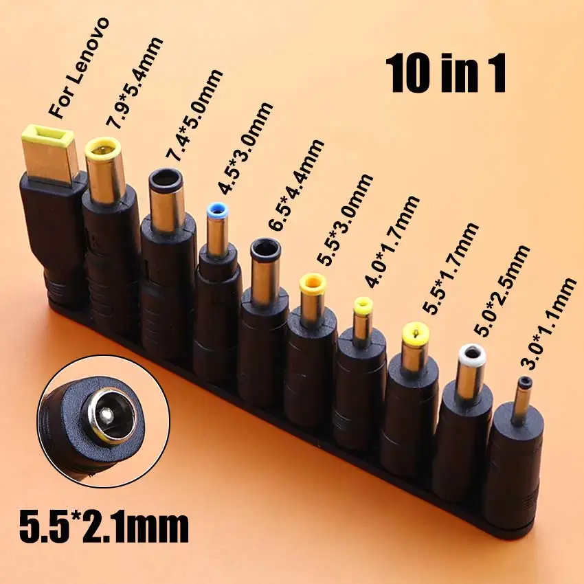 Universeller 5,5x2,1mm DC-AC-Stromstecker-Adapter-Set (Buchse auf Stecker) für Lenovo Laptop-Notebook-Ladeanschluss. – Detail 5