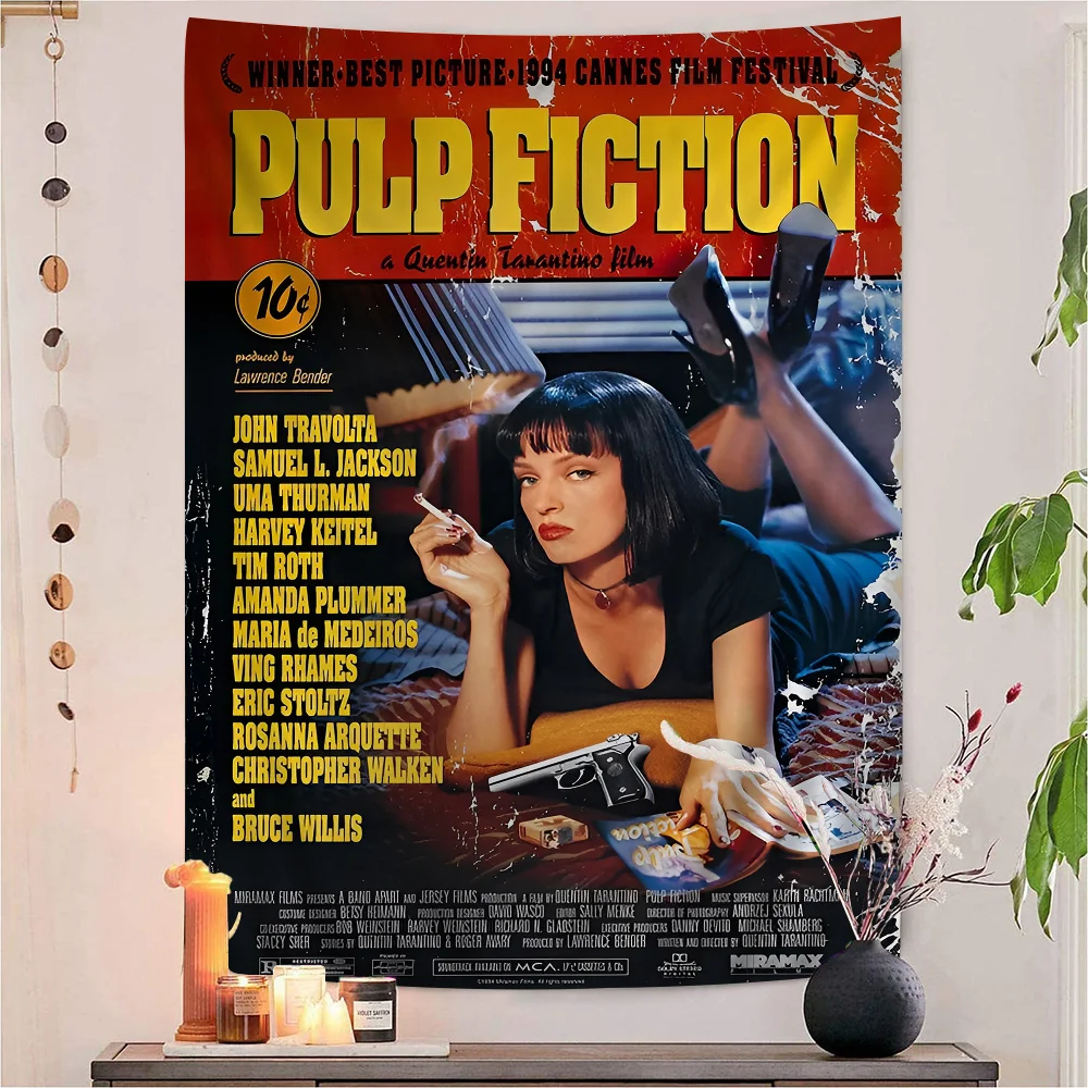 

Pulp Fiction Cartoon Tapestry Art Science Fiction Room Home Decor Art Home Decor