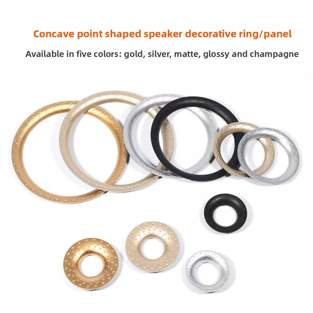 MW Audio 2PCS Speaker Decorative Ring, Plastic Dotted Trim Frame for Tweeter Panel & Audio Modification