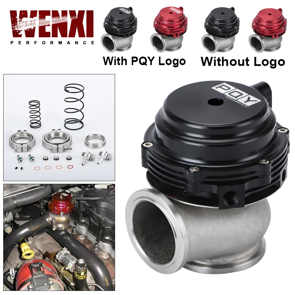 Water Cooler 44mm Wastegate External Turbo With Flange Hardware MV-R Water Cooled With Logo Red Blue Black WX5834