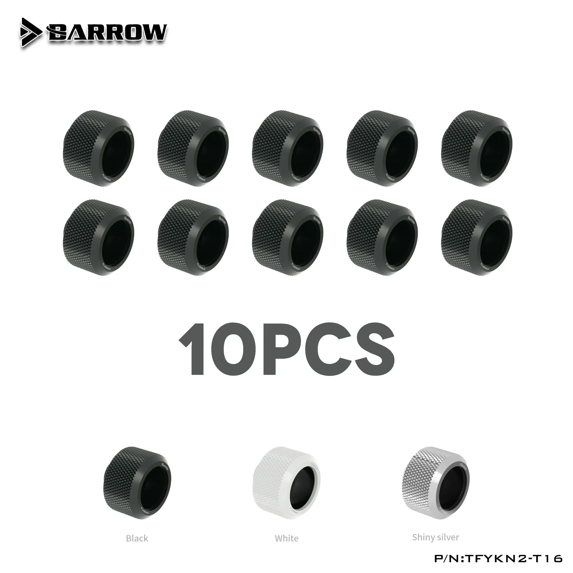 Barrow TFYKN2-T16 16mm Anti-Off Rigid Tube Joint Connector Fitting 10pcs