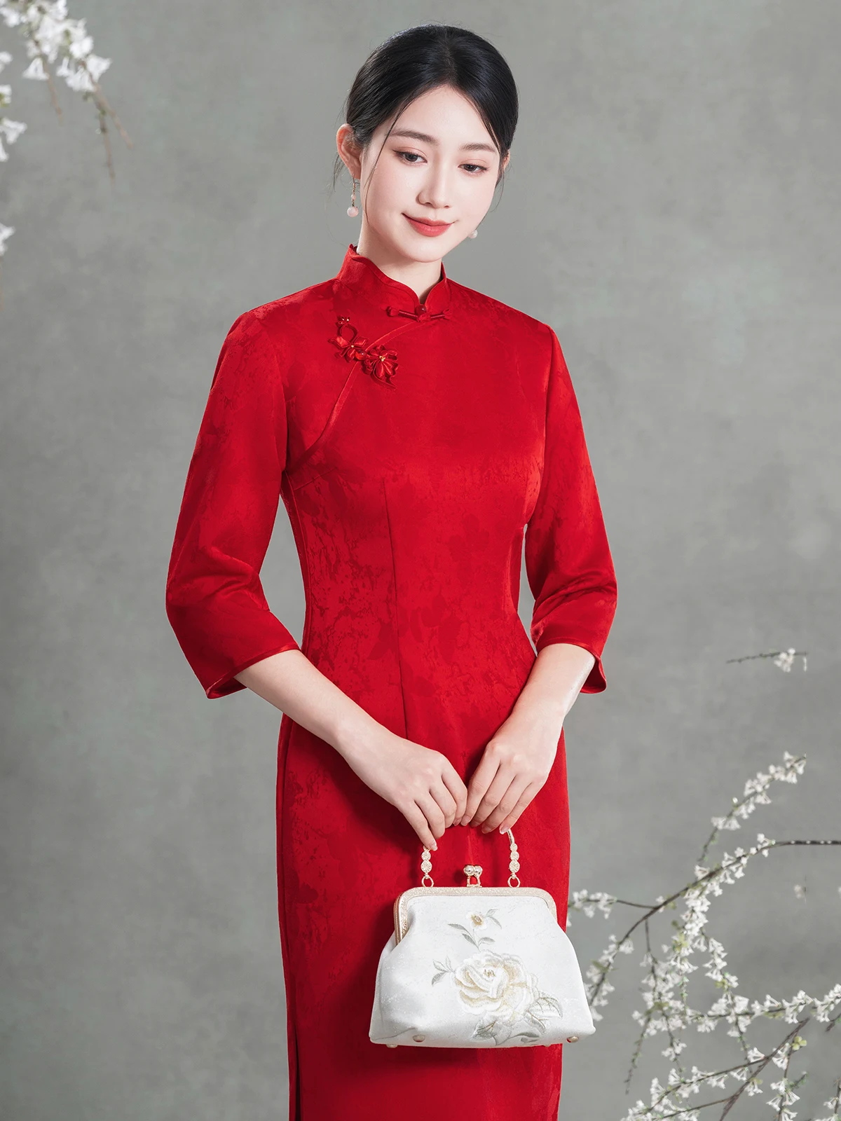 

Red Young Sle Wedding Dr YuYun Ele Long Women's High-end Ceremony Dr Return Home Dr Chinese Wedding