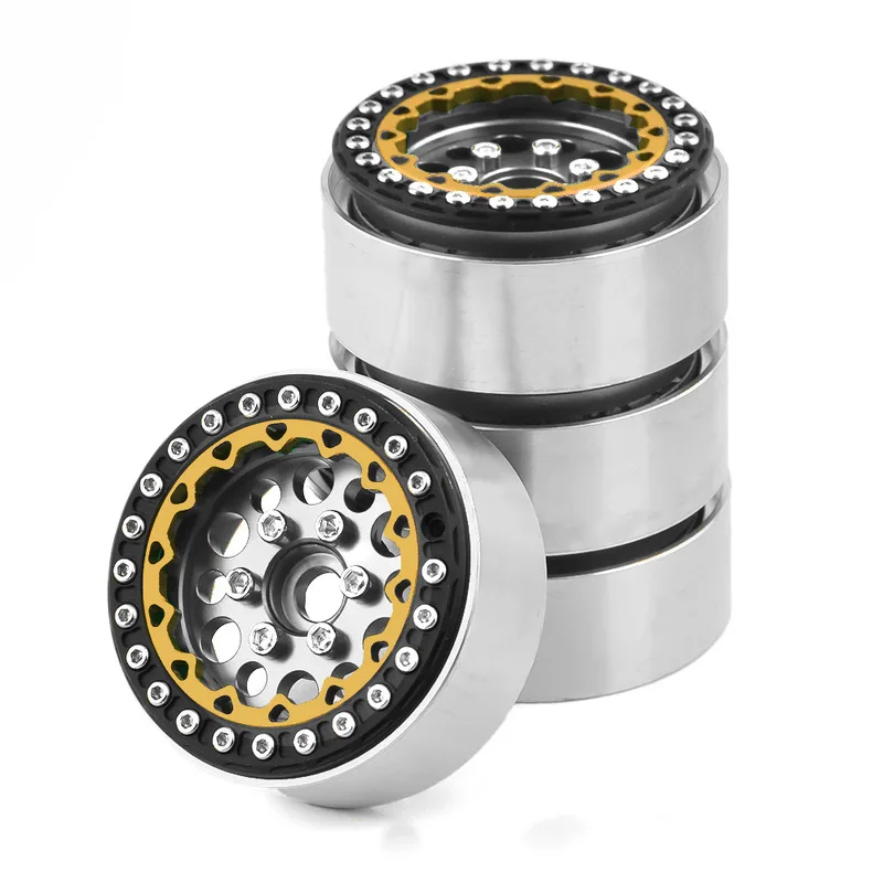 1.9 Inch Metal Round Hole Lace Wheel Hub,1/10 RC Crawler Upgrade Parts,Universal Accessory for Off Road Remote Control Model Car
