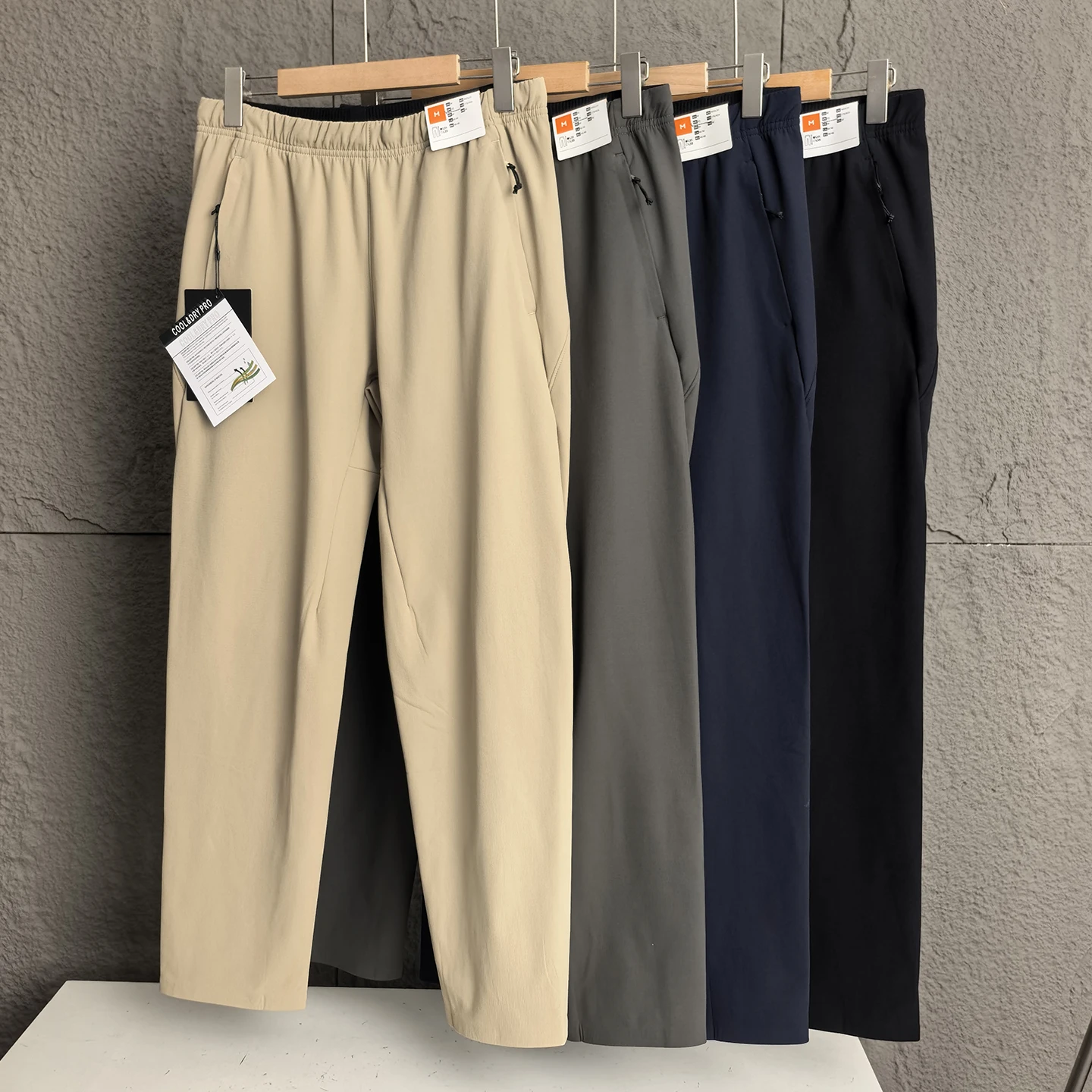 

High-End Outdoor Men's Fce-Lined Thiened Warm Elastic Waist Straight Leg Casual Pants Technological Fabric Autumn Winter...