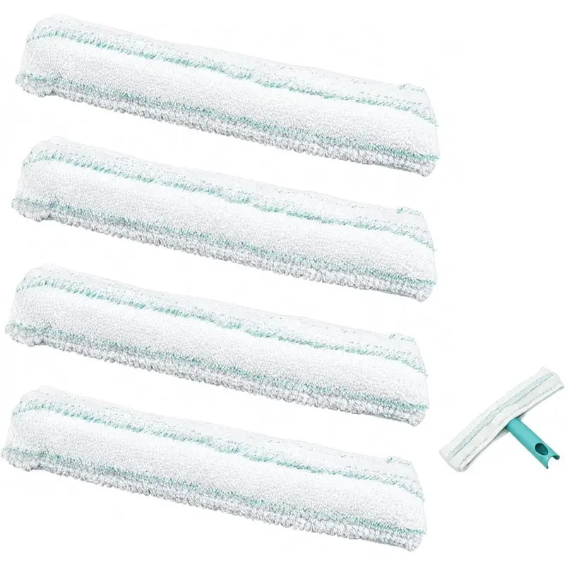 AAAN-Replacement Microfiber Covers(4Pcs) For Leifheit Window Cleaner M& L, Washable For Glass, Mirrors Window Frame Cleaner