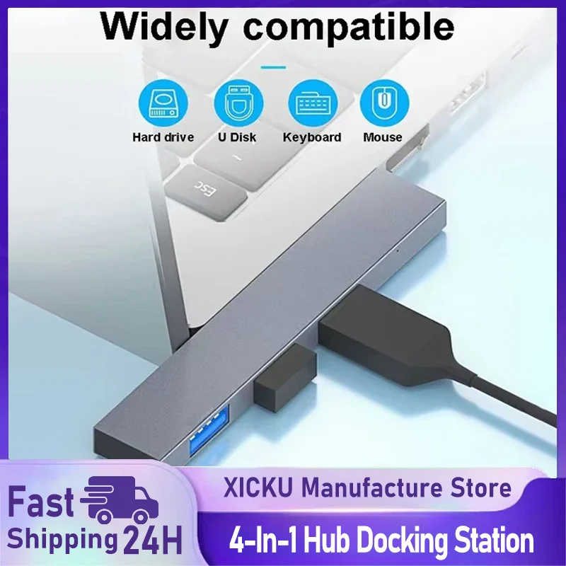 

USB C HUB 3.0 Type C 3.1 4-портовый мульти-USB-сплиттер OTG-адаптер для Xiaomi Lenovo Macbook Pro 13 15 Air Pro Компьютерные аксессуары