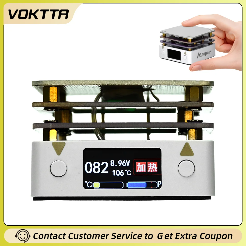 

Portable HP-65M Mini Digital Soldering Station PD65W 20V Fast Heating Aluminum Plate Dual Display Modes For Phone Repair