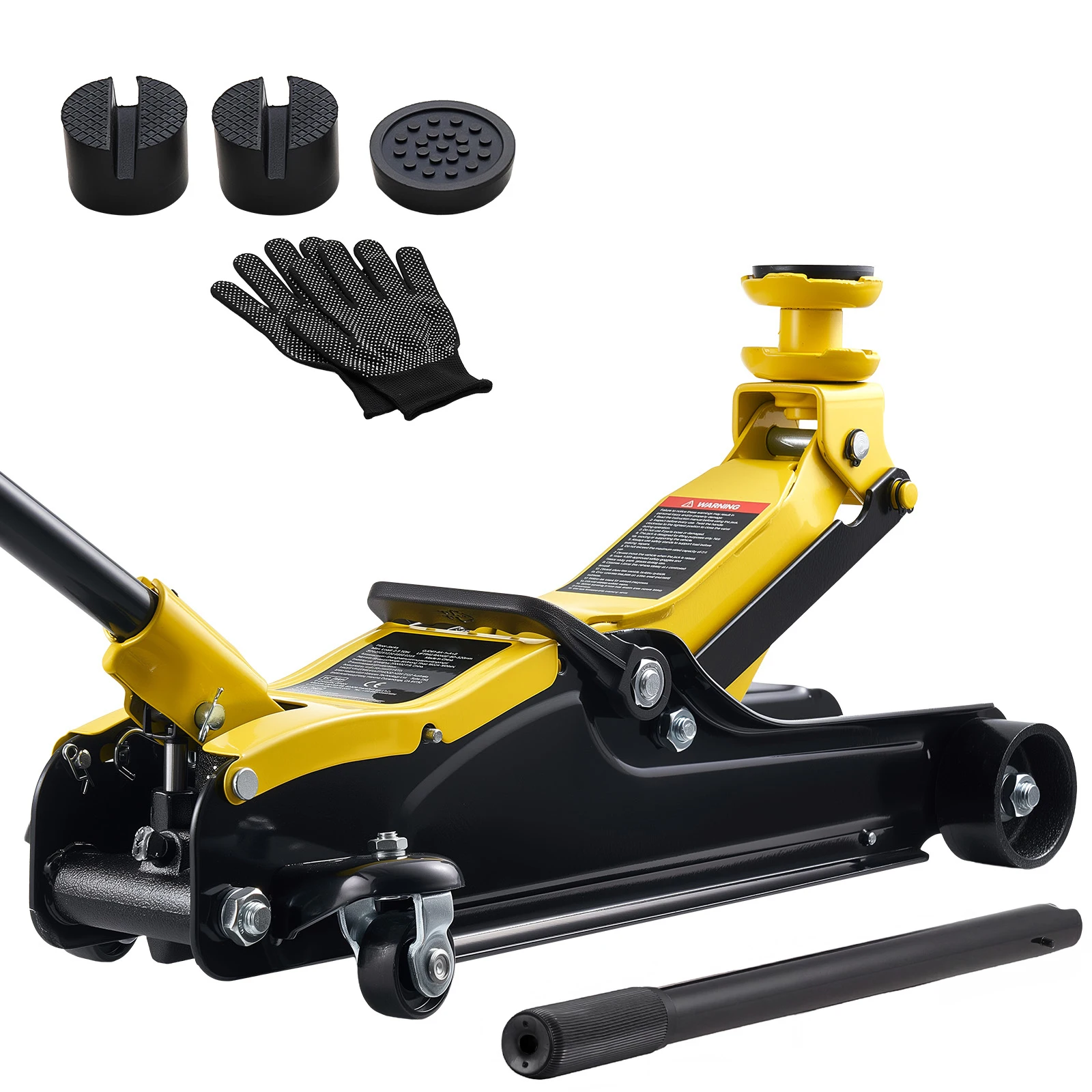 VEVOR Low Profile Floor Jack with Single Piston Quick Lift Pump for SUVs Lifting Range 3.3