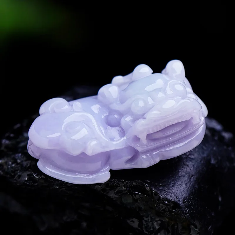 Violet Overlord Pixiu Pendant, Ice Glutinous Seed, Men's and Women's Pixiu Xirui Pendant