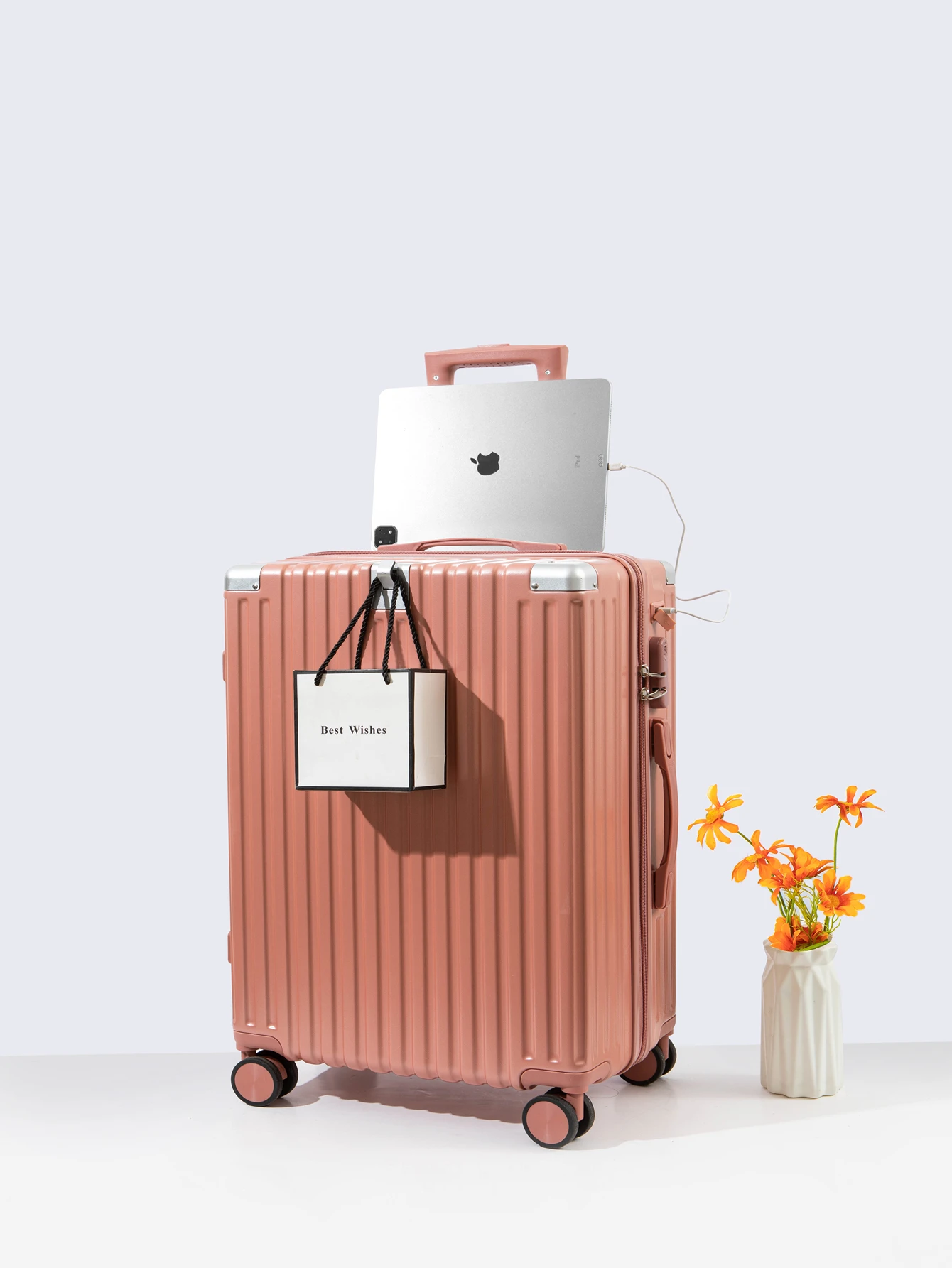 Valigia con coulisse in stile sportivo addensato con faccia brillante valigia solid wear scatola cipher con cerniera per uomo e donna