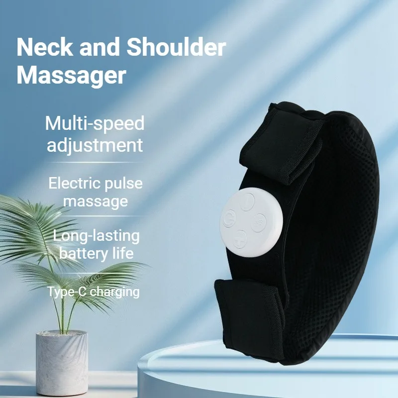 Sponge Soft Neck Massager Ergonomic Flexible Adjustable Heating V-type Neck Massage Instrument Bionic Stable Massage Device