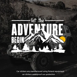 Let the adventure begin off road car sticker glass window body decoration waterproof vinyl sticker