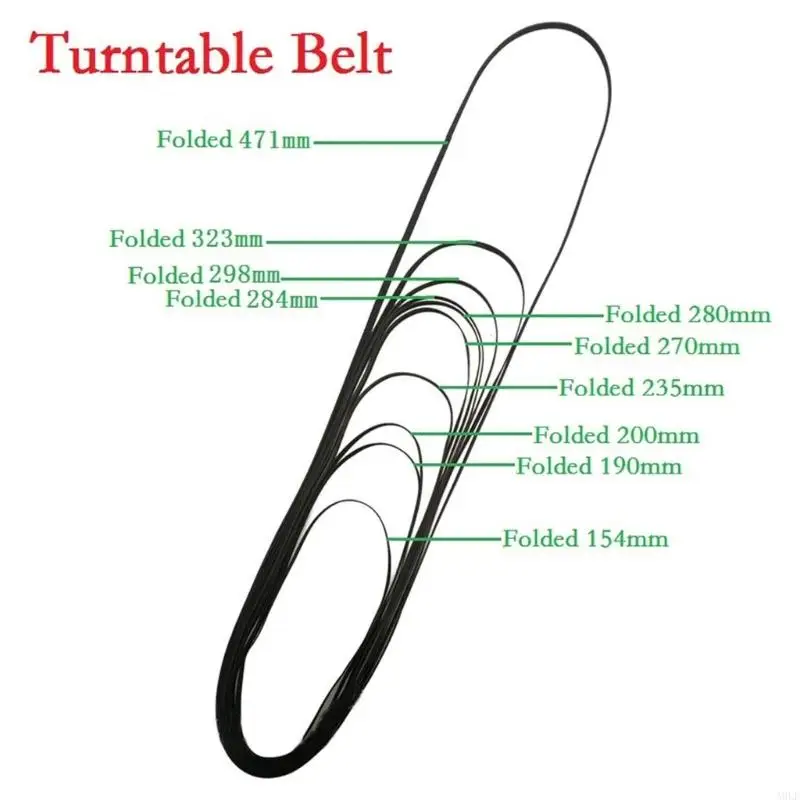 A9LF 11PCS 154-471 mm Reemplazo correa giratoria Diferentes especificaciones cuadradas