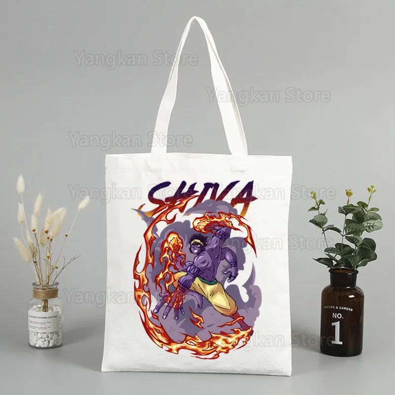 بودا سجل راجناروك بوذا أنيمي موضة حقيبة قماش قنب النساء الفتيات بسيطة سعة كبيرة تخزين حقيبة تخييم حقيبة تخييم حمل