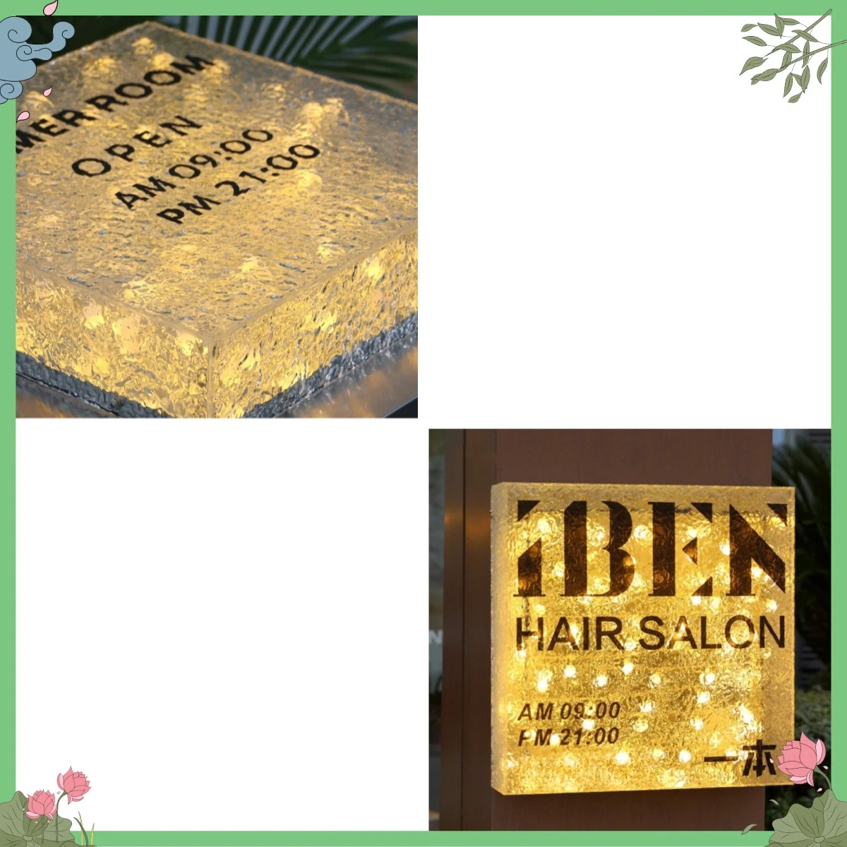 Suitable for bubble lamp stone pattern acrylic light box customization, creative light sign led billboard wall hanging type
