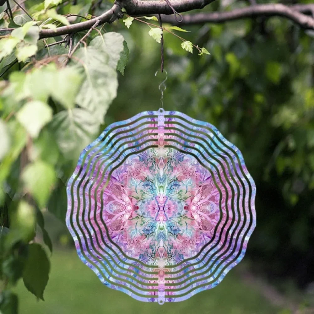 CIFBUY Wind Chimes 360 Rotating Garden Spinner Vibrant Hanging Ornament Decor for Patio Balcony Yard Lawn Porch Backyard