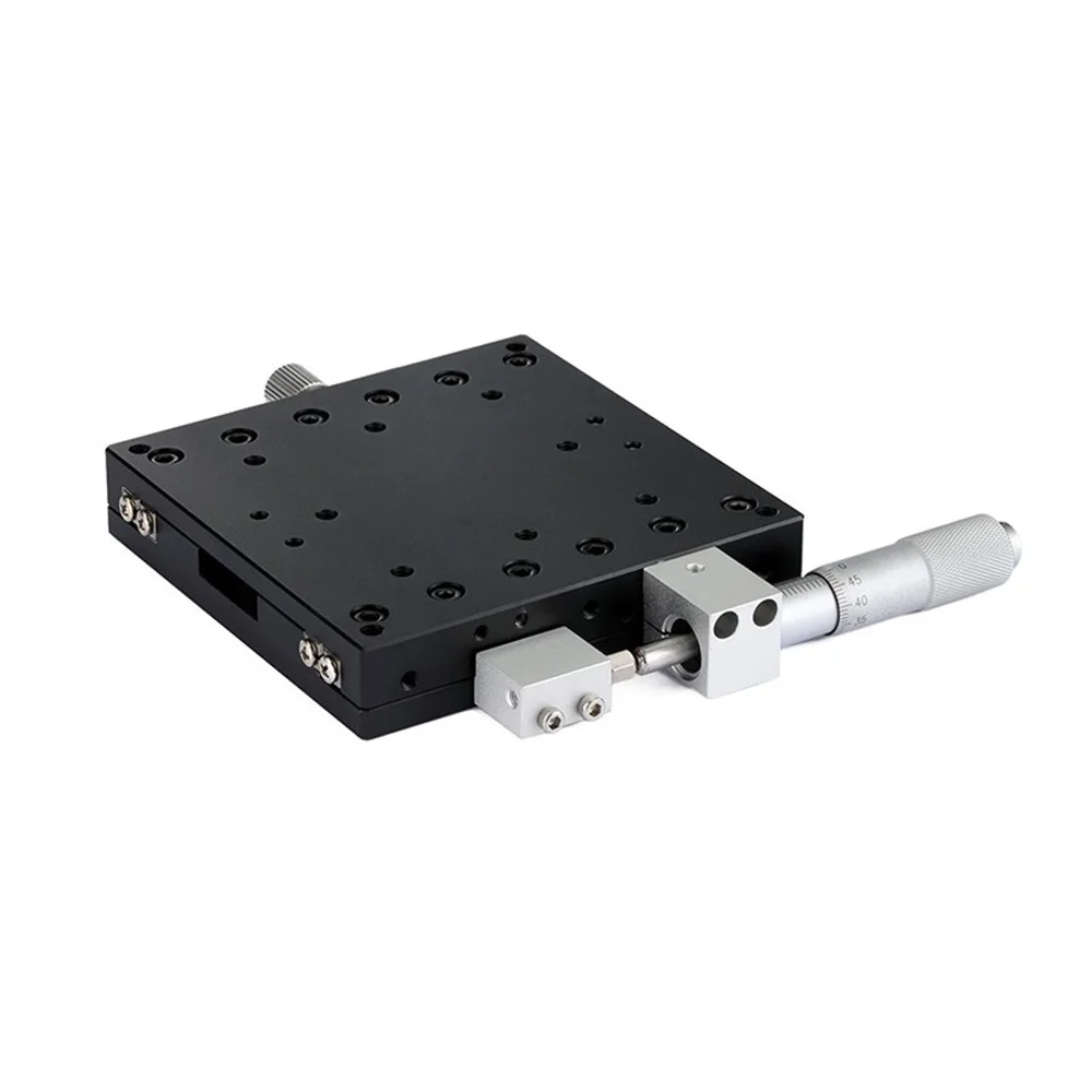 X Axis 100mm LX100-C LX100-L LX100-R Trimming Station Manual Displacement Platform Linear Stage Sliding Table  Cross Rail New