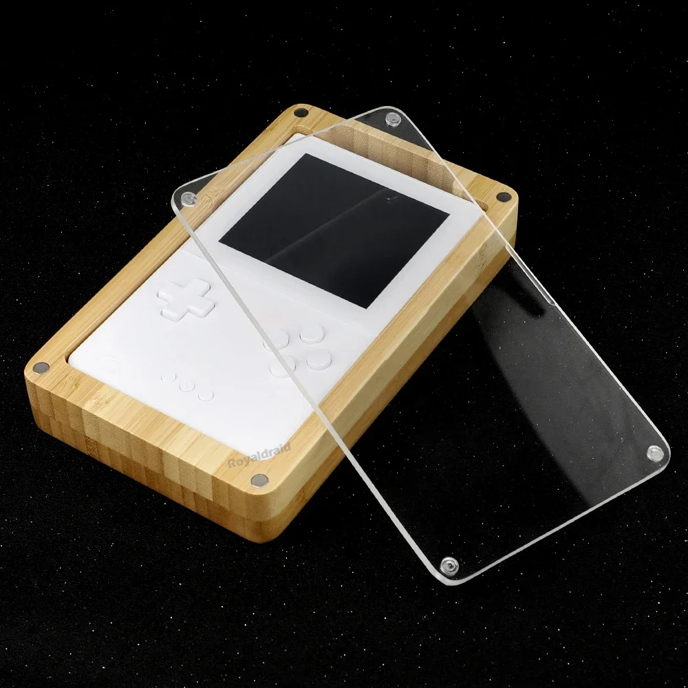 

Магнитный бамбуковый деревянный ящик для хранения с прозрачной акриловой крышкой ﻿ Для игровой консоли Analogue Pocket AP