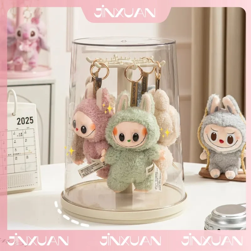 

Blind Box Storage Display Stand Transparent Rotating Plush Toy Labub Figurine Storage Box Pop Mart Display Box Festival Gift