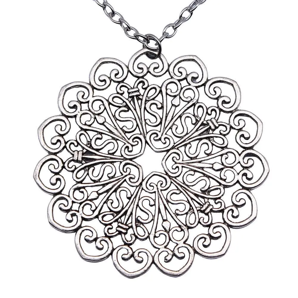 Charms For Jewelry Making Car Pendant Necklace Mandala Flower New In