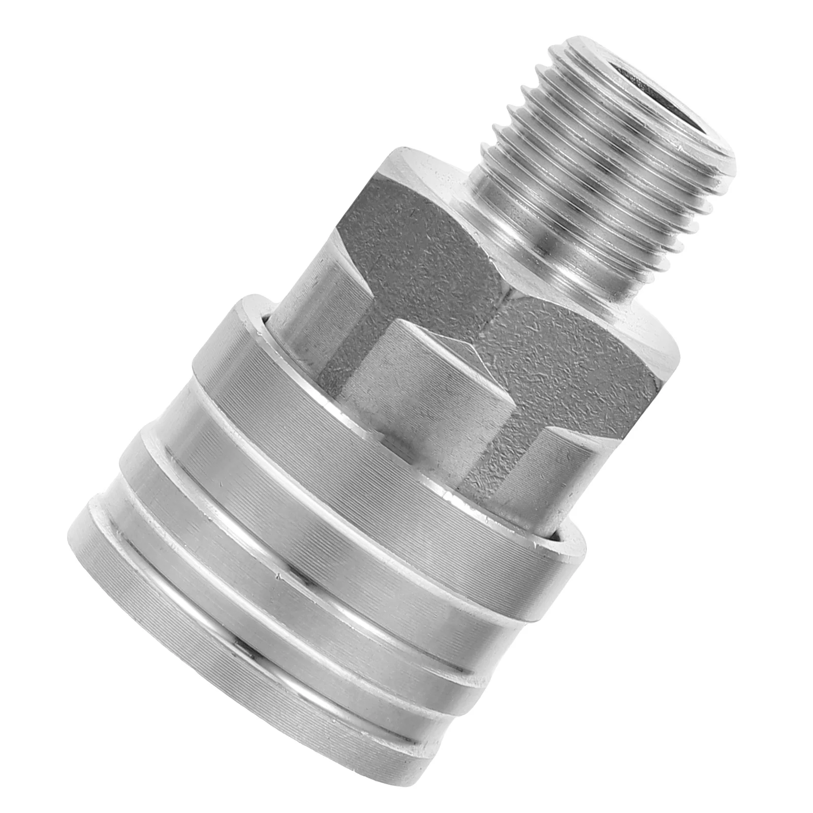 

High Pressure Water Gun Nozzle Head Stainless Steel 1/4 Thread Quick Connect Female Spray Connector Garden Hose Adapter Power