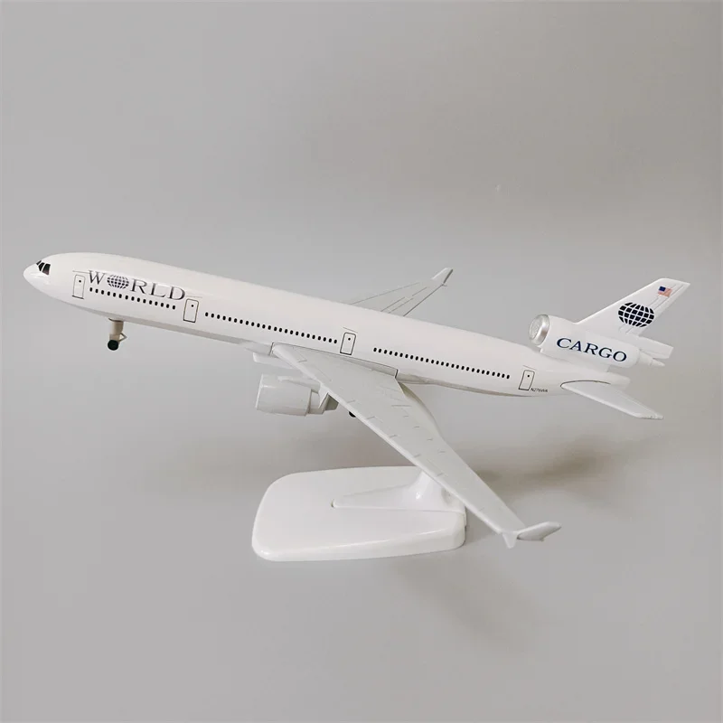 MD-11 Modelo De Avião Com Rodas, Liga De Metal, Avião, Engrenagens De Pouso, Novo, Air USA, World Cargo, MD 11, Modelo De Avião, 20cm