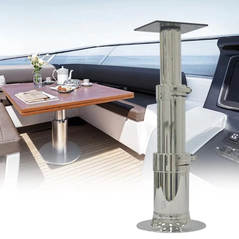 Genuine Marine Adjustable Stainless Steel Marine Suspension Boat Seat Chair Triple Stage Table Pedestal