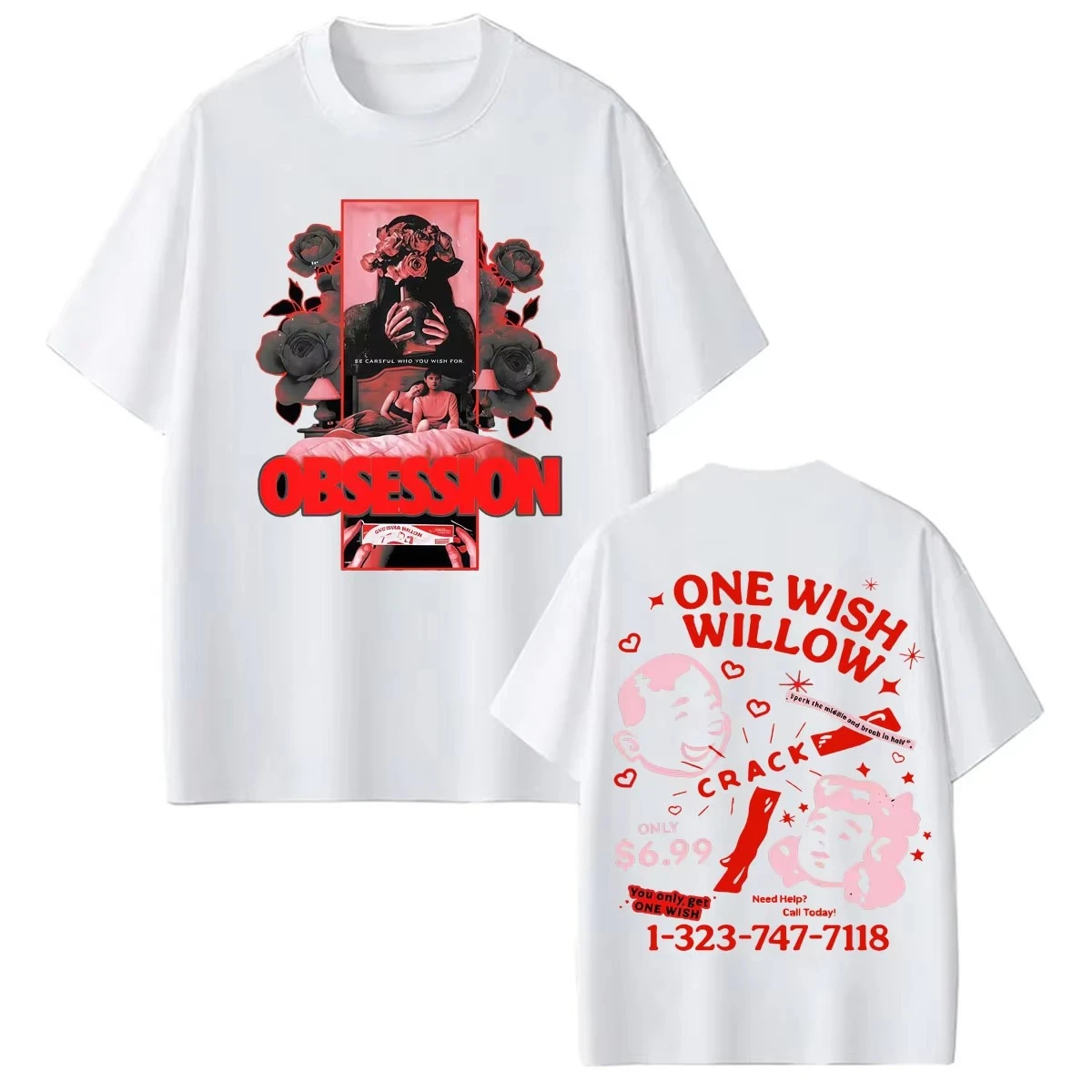 Hot Sale One Wish Willow Obsession Movie Graphic Tee Shirt Men Women Fashion Trend Gothic Vintage T-shirt Hip Hop Streetwear Top